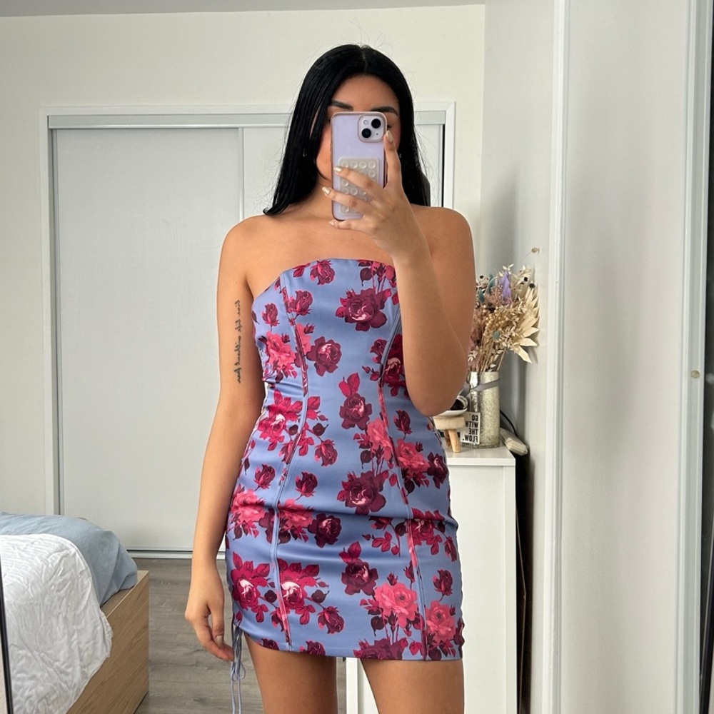 Oh Polly Rose Mini Corset Dress